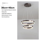 Axyaa Black LED Ring Chandelier Ceiling Light, Modern Circular Pendant for Kitchen, Living, and Dining Rooms.