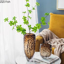 Wrinkled Glass Vase Hydroponics Pot by Axyaa - Room Aesthetic Floral Decor