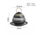 Axyaa Ceramic Egg Shape Bowl with Lid for Soup and Desserts