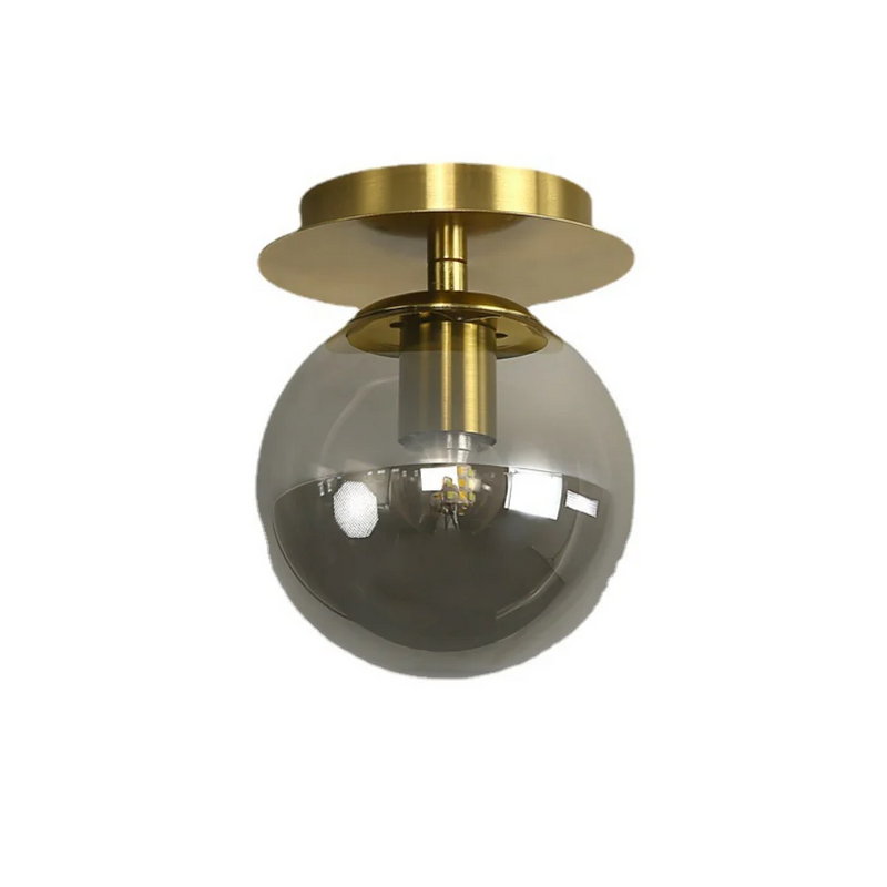 Axyaa Modern Gold Ball Glass Ceiling Lamp for Living Room Decor