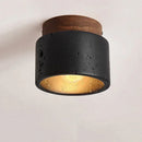 Axyaa Black Cave Stone Ceiling Lamp: Nordic Style Chandelier for Home Décor