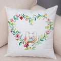 Axyaa Cartoon Parrot Pillowcase with Birds and Flowers 45x45cm