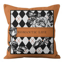 Axyaa Nordic Cartoon Print Sofa Pillow Cover, 45x45cm