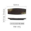 Axyaa Sushi Plate Set Ceramic Tableware BBQ Dim Sum Creative Strip Dish