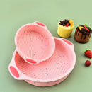 Axyaa Circular Silicone Cake Mold Set - 4PCS DIY Baking Tray & Oven Kit