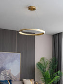 Axyaa Modern Minimalist Circle Chandelier - Luxury Italian Hall Lamps