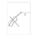 Axyaa Nordic Piano Music Notes Wall Art Poster - Black White Canvas Print