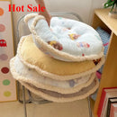 Axyaa Cartoon Round Milk Fleece Seat Cushion - Cute and Comfortable Office Chair Bay Window Futon