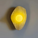Axyaa Wabi Sabi LED Wall Lights Yellow Travertine Bedside Lamps