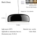 Axyaa Round Ceiling Light: Nordic Minimalist Chandelier for Living Room, Bedroom, Dining Room, Study