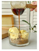 Axyaa Circular Hammer Glass Bowl Set - Dessert Salad Candy Plate with Vertical Stripes