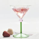 Axyaa 5oz Ice Cream Cocktail Glass Cups with Green Stem