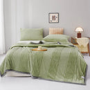 Axyaa Striped Flannel Throw Blanket - Soft & Warm for Kids & Adults