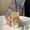 Axyaa Square Glass Cold Drink Cup - Large Capacity for Iced Coffee and Wine