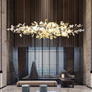 Axyaa Ginkgo Leaves Ceramic Chandelier LED Pendant Light