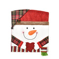 Axyaa Christmas Chair Sleeve Stool Santa Claus Elk Snowman Ornaments