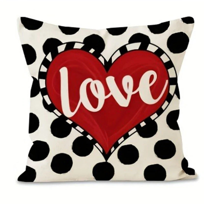 Axyaa Valentine's Day Love XOXO Pillowcase - Home Decor Sofa Cushion Cover Gift