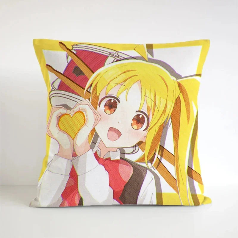 Axyaa 45x45 Decorative Pillowcases for Sofa Pillows - Bocchi Rock Theme