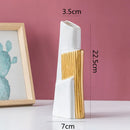 Axyaa Geometric Gold Stripes Ceramic Flower Vase - Room Decoration & Hydroponics