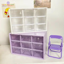 Axyaa 9-Grid Transparent Organizer Box for Student Desks & Walls
