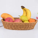 Axyaa Elegant Rattan Woven Fruit Plate & Tea Tray