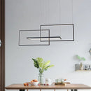 Axyaa LED Rectangle Pendant Chandelier for Living Dining Room, Stair Loft Lighting