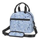 Axyaa Sakura Cherry Blossoms Insulated Lunch Bag: Reusable Thermal Cooler for Work, School, Picnic