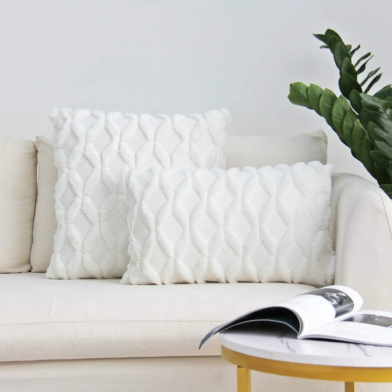 Axyaa Beige Decorative Cushion Cover Set for Home Living Room and Chair