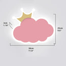 Axyaa Crown Clouds Kids Room LED Wall Lamp Cute Nordic Bedroom Sconce