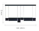 Axyaa Modern Black LED Pendant Lights: Rotatable, for Bar, Office, Bedroom, Living Room