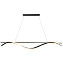 Axyaa Curved LED Table Chandelier for Chic Nordic Restaurant and Bar