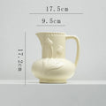 Axyaa Retro Tulip Flower Vase | Porcelain Teapot Relief Design | Home Decoration