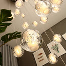 Axyaa Glass Ball Pendant Lights for Villa Staircases, Restaurant, and Bar Decor
