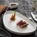 Axyaa Circular Triangle Ceramic Plate Steak Pasta Salad Dessert Molecular Cuisine Tableware