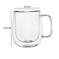 Axyaa Double Wall Glass Cup Set - Heat Resistant Borosilicate Glass Coffee Beer Cups