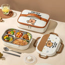 Axyaa Kids Stainless Steel Lunch Box Set with Cutlery & Carry Bag