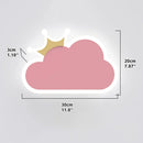 Axyaa Crown Clouds Kids Room LED Wall Lamp Cute Nordic Bedroom Sconce
