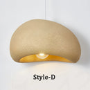 Axyaa Grey Line Pendant Light: Nordic Half Nest Shape for Living Room, Bedroom, Restaurant