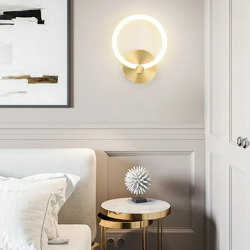 Axya Ring LED Wall Sconce for Modern Nordic Home Interior