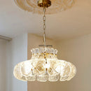 Axyaa Nordic Glass Chandelier LED Medieval Retro American French Style Home Decor
