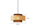 Axyaa Natural Rattan Pendant Light for Dining Living Room Home Decor