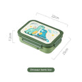 Kids Bento Lunch Box 4 Compartment Microwave Leakproof Lunchbox with Sauce Container by Axyaa