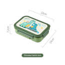 Kids Bento Lunch Box 4 Compartment Microwave Leakproof Lunchbox with Sauce Container by Axyaa