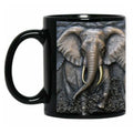 Axyaa Elephant 3D Effect Black Coffee Mug 330ML