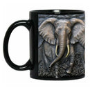 Axyaa Elephant 3D Effect Black Coffee Mug 330ML