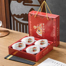 Axyaa Hand Drawn Cartoon Ceramic Bowl & Chopsticks Set: Creative Giftware