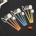 Axyaa Matte Flatware Set - Stainless Steel Knife Fork Spoon Dinnerware