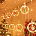 Axyaa Christmas LED Star Circle Fairy Lights USB Curtain Decor