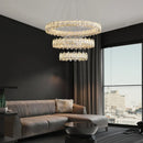 Axyaa Modern Crystal LED Ceiling Chandelier for Home Living Room Décor