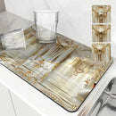 Axyaa European Pattern Absorbent Kitchen Mat for Quick Dish Drying & Tableware Drain Pad